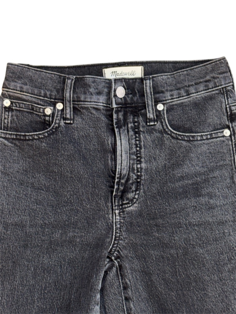 MADEWELL The Perfect Vintage Jeans High Rise Gray Wash Stretchy Size 23 EUC - Picture 3 of 11